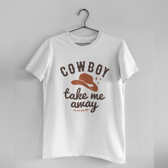 nataly thyme Tops - Cowboy take me away western tee shirt